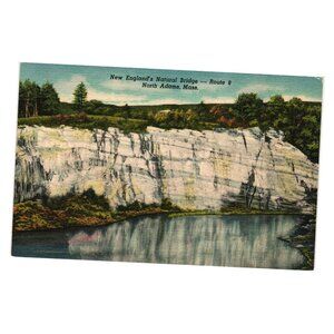 Vintage Postcard New Englands Natural Bridge Route 8 North Adams MA WMNB Request